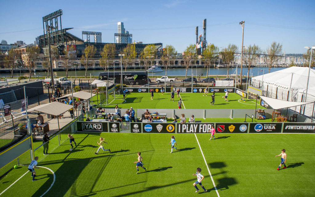 modular urban soccer park in San Francisco