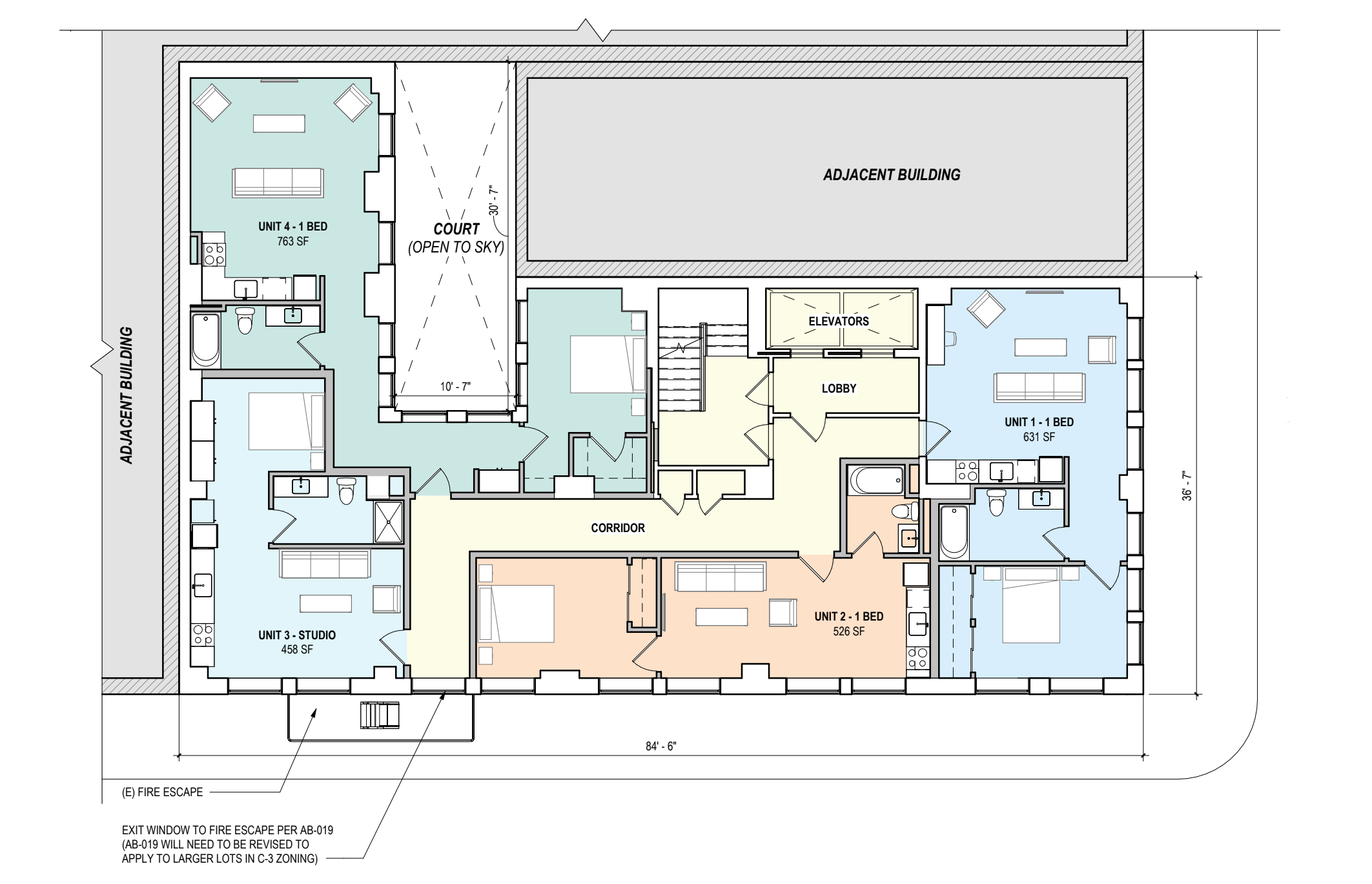 sample plan of an office to residential conversion